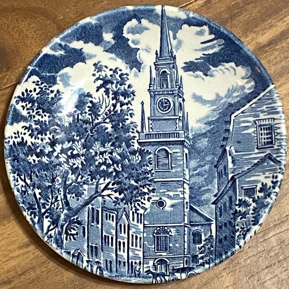 Liberty Blue Staffordshire Ironstone
Small saucer from England. Never used